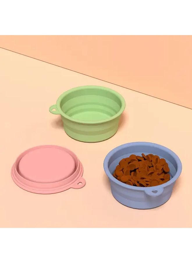 Pink Portable Silicone Collapsible Dog Bowl Easy Clean Travel Outdoor - Image 5